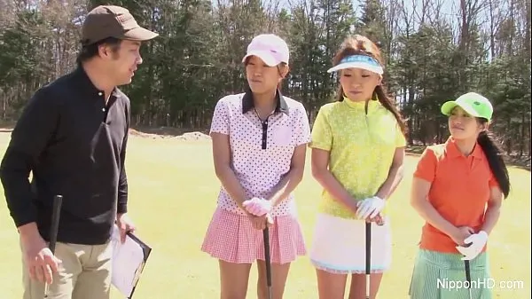 Asian teen girls plays golf nude Klip terbaik besar