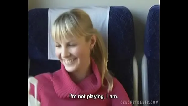 Czech streets Blonde girl in train Klip terbaik besar