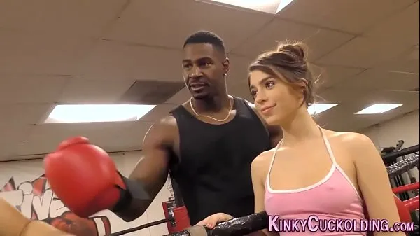 Big Domina cuckolds in boxing gym for cum best Clips