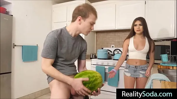 Big step Brother fucks stepsister instead of watermelon best Clips