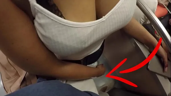 빅 Unknown Blonde Milf with Big Tits Started Touching My Dick in Subway ! That's called Clothed Sex 최고의 클립