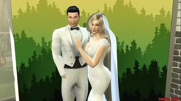 Büyük Beautiful Newlywed Woman In Wedding Dress Fucked in Photo Shoot Next to Her Cuckold Husband Netorare Wife Transforms into a Whore en iyi Klipler
