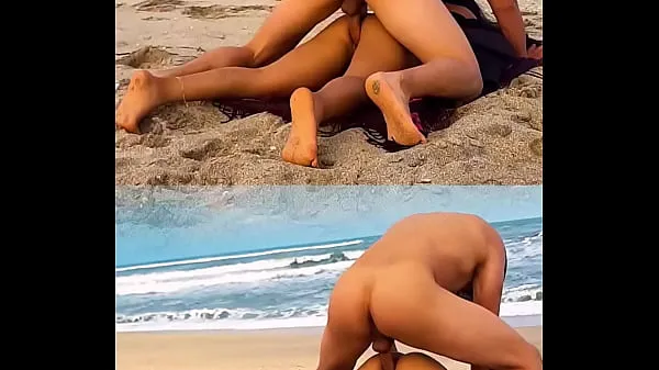 Big UNKNOWN male fucks me after showing him my ass on public beach best Clips