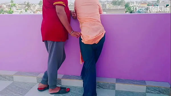Isot Outdoor terrace sex with sister-in-law | doggy style hard fuck hindi audio parhaat leikkeet