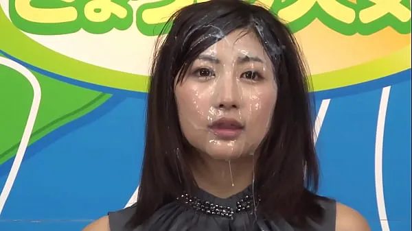 Big News Announcer BUKKAKE, Japanese, censored, second girl best Clips