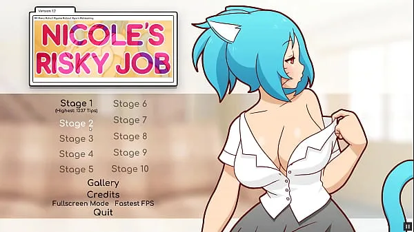 Stora Nicole Risky Job [Hentai game PornPlay ] Ep.2 fondling tits to attract more customers bästa klippen