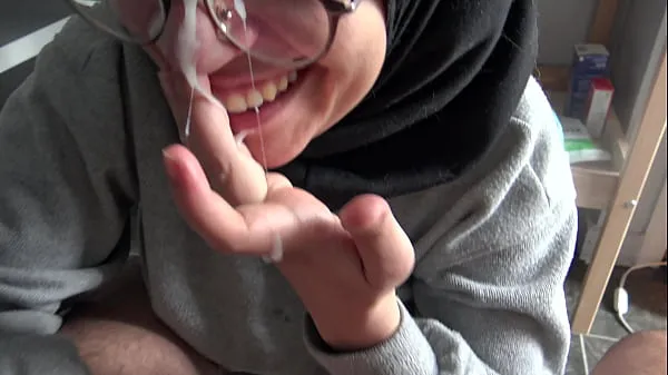 Big teen muslim student is shocked by the amount of cum best Clips