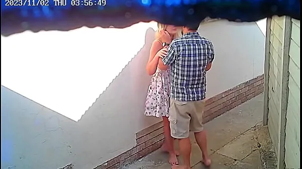 Cctv camera caught couple fucking outside public restaurant Klip terbaik besar