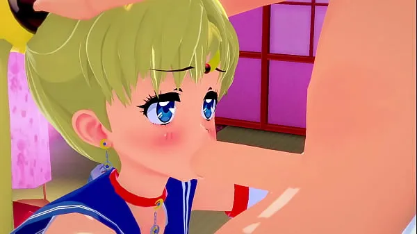 Horny Student Sailor Moon Passionately Sucks Dick l 3D SFM hentai uncensored Klip terbaik besar