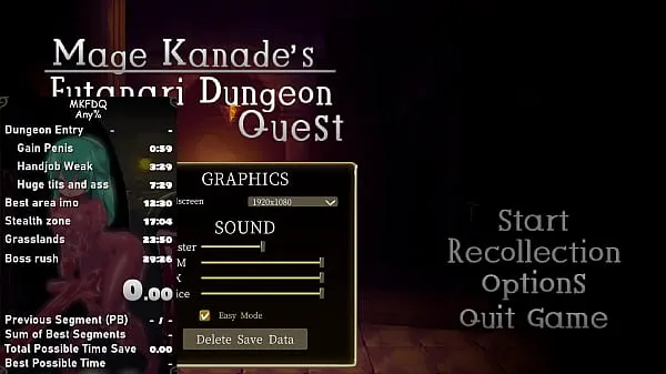 Grote Mage Kanade's Futanari Dungeon Quest any% in 17:32.12 beste clips